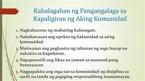 Pangangalaga sa Kapaligiran ng Aking Komunidad.